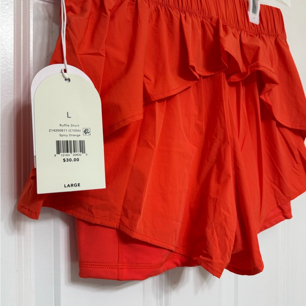 Blogilates Ruffle Short -Spicy Orange - Picture 4 of 6